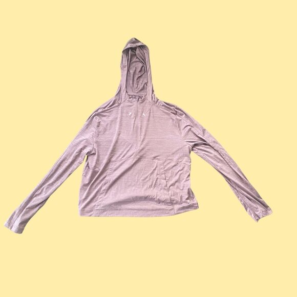 🟣 Layer8 Mauve Qwick-Dry Lightweight Hoodie – Size M - Picture 2 of 6